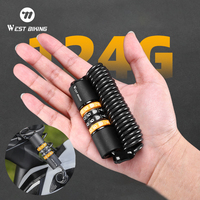 WEST BIKING Portable Bicycle Lock Mini Password Rope Helmet Lock Cycling Safety Lock Steel Wire Lock Bike Cable Lock