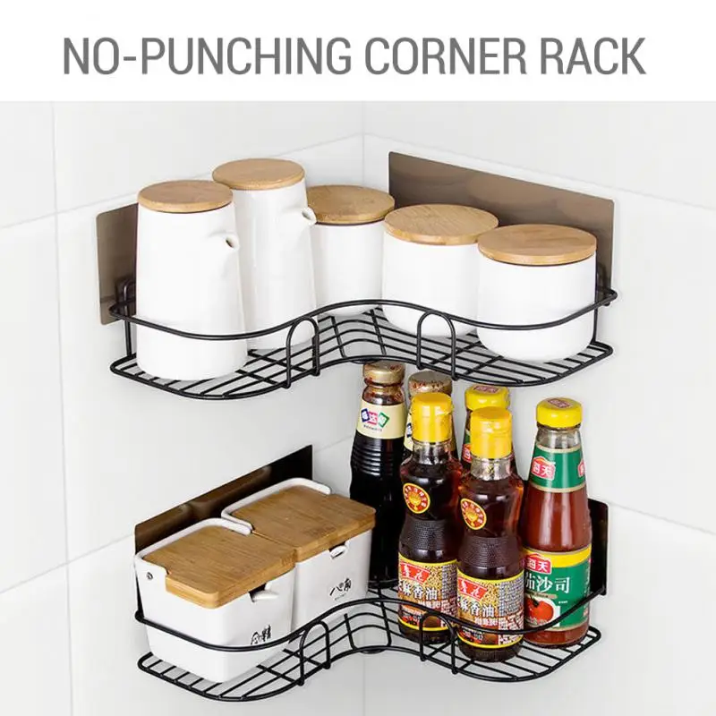 Bathroom Shelves Stainless Steel Without Deformation For Kitchen Holder Shampoo Organizer Punch-free Shower Storage Racks Holder