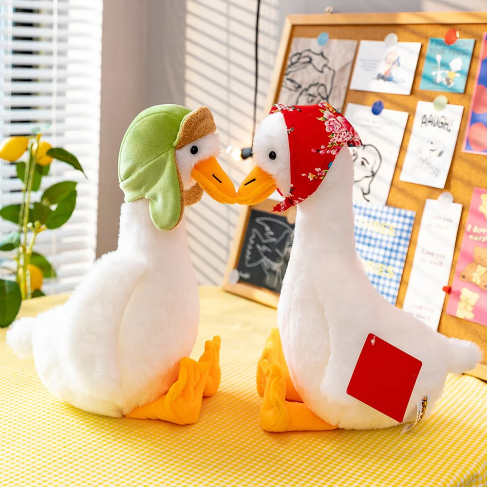 Plush Stuffed Toys Cartoon Goose Doll  Early Educational Development Toy