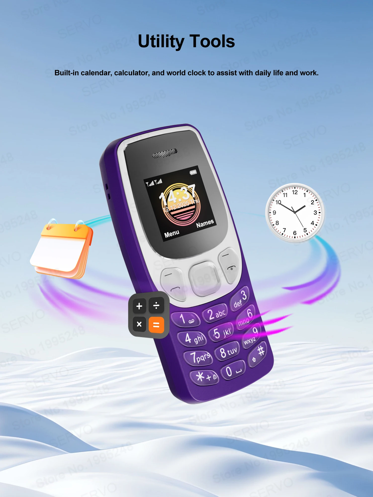 SERVO BM80 2G GSM Mini Mobile Phone Dual SIM Standby Magic Voice Bluetooth Dialer Call Recording Small Backup Cellphones Type-C