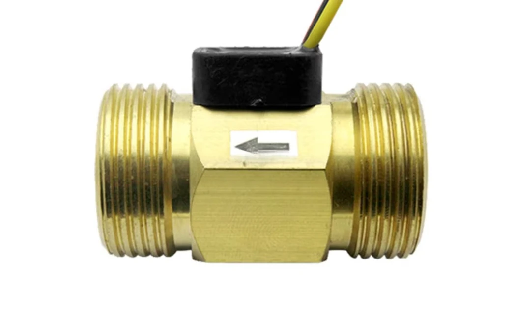 DN15 G3/4 Brass Water Flow Sensor Switch DN20 All Copper MagneticS Water Flow Meter Switch, Hall Pulse Brass Water Flow Meter