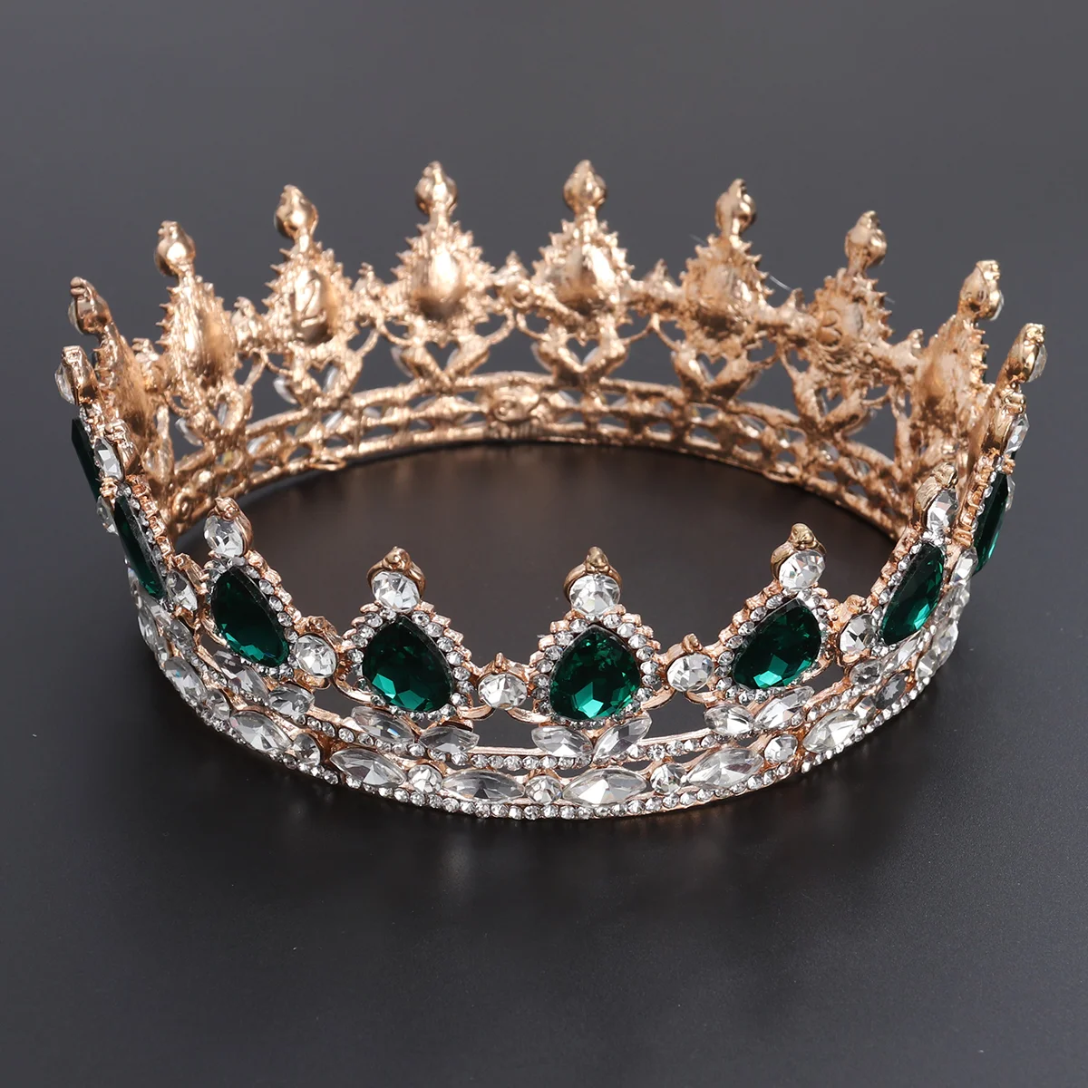 

Rhinestones Tiara Crown for Wedding Women and Tiaras Hair Accessories Green Miss