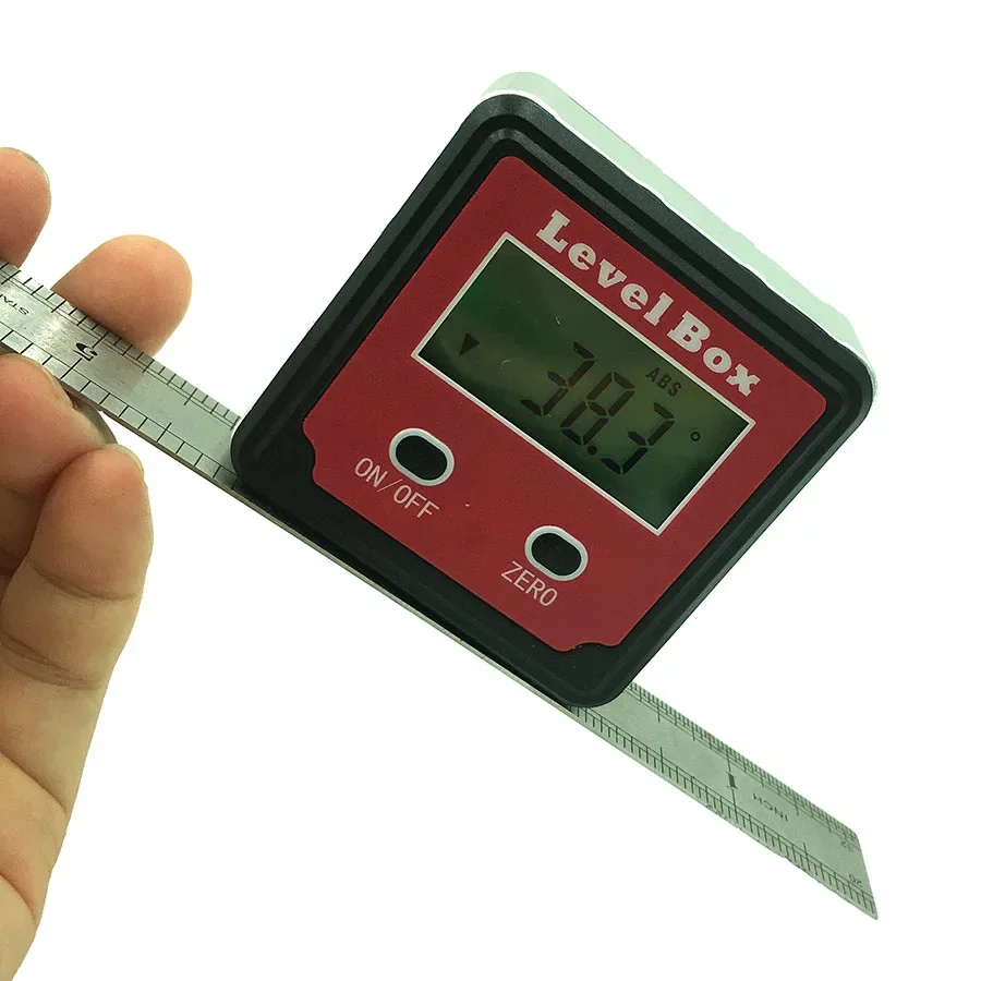 Digital Display Inclinometer, Protractor, Inclination Box Level Ruler Slope Gauge Level, Angle Ruler Angle Gauge