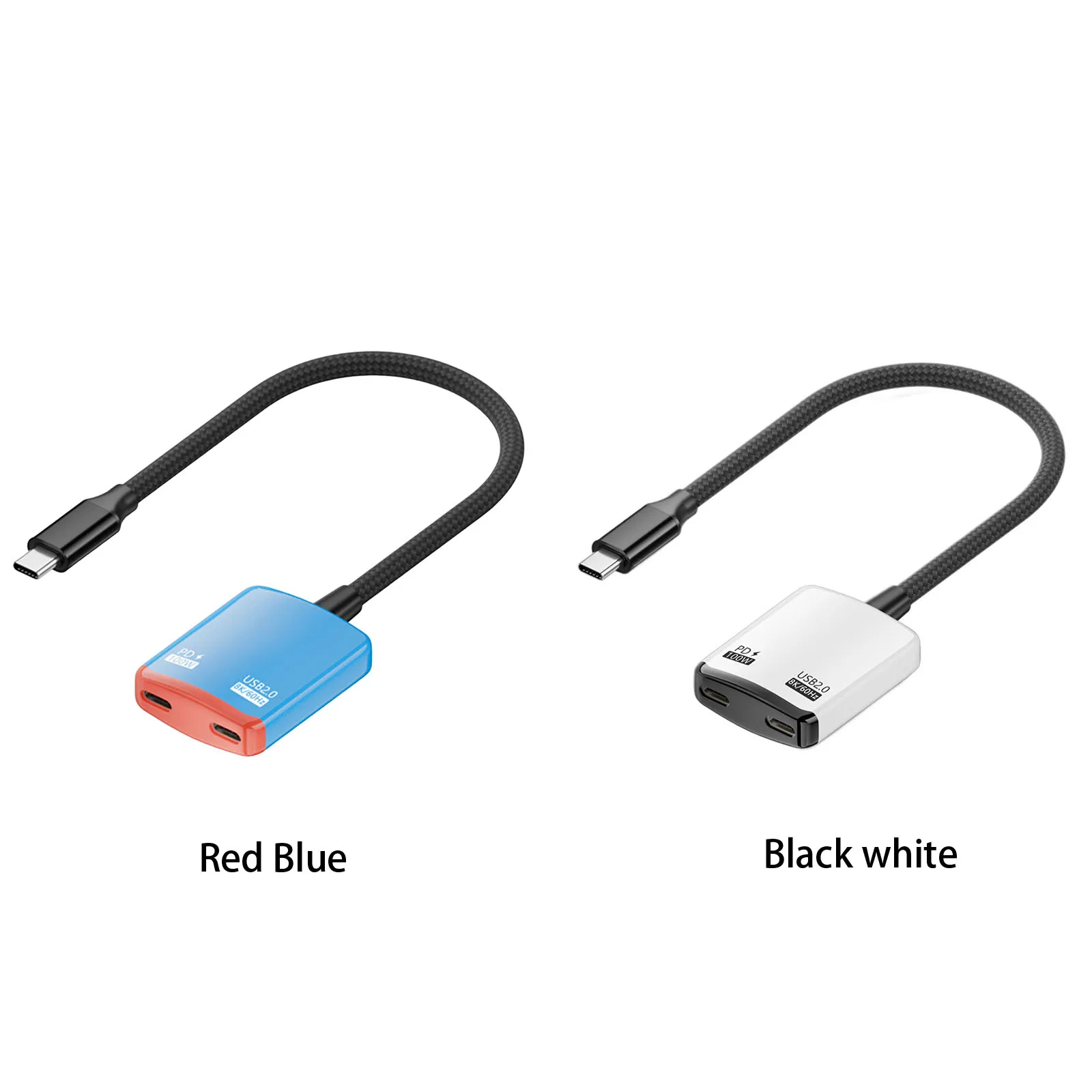 2-in-1 Type-C To AR Glasses Charging Adapter with 100W PD Fast Chargings Type-C Converter High Definition Stable Connection