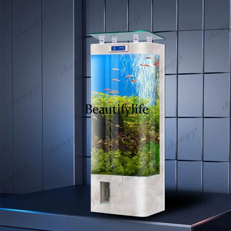 Smart fish tank filter small multi-functional living room goldfish tank ecological aquarium water-free landscaping glass home