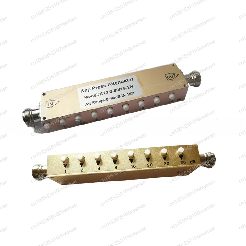 SMA type/N type RF signal adjustable attenuator, 0-30dB 60dB 90dB button step adjustable attenuator, power: 2W/5W/10W