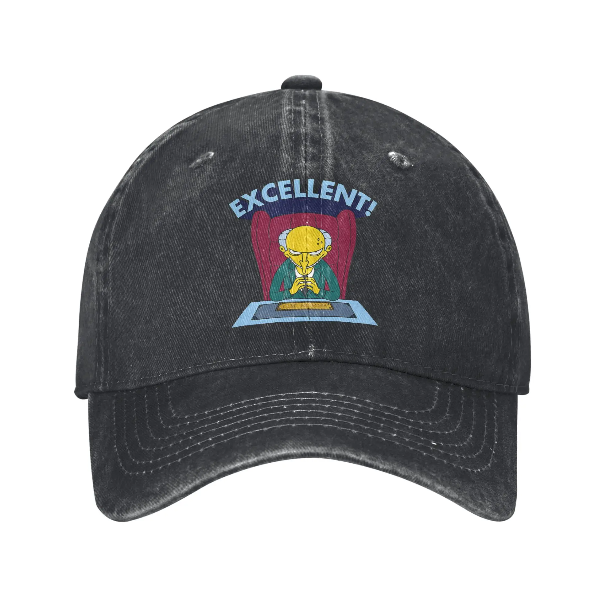 The Simpson Mr. Burns Excellent Baseball Cap Casual Distressed Washed  Snapback Hat Men Women Outdoor Running Golf Fit Hats Cap