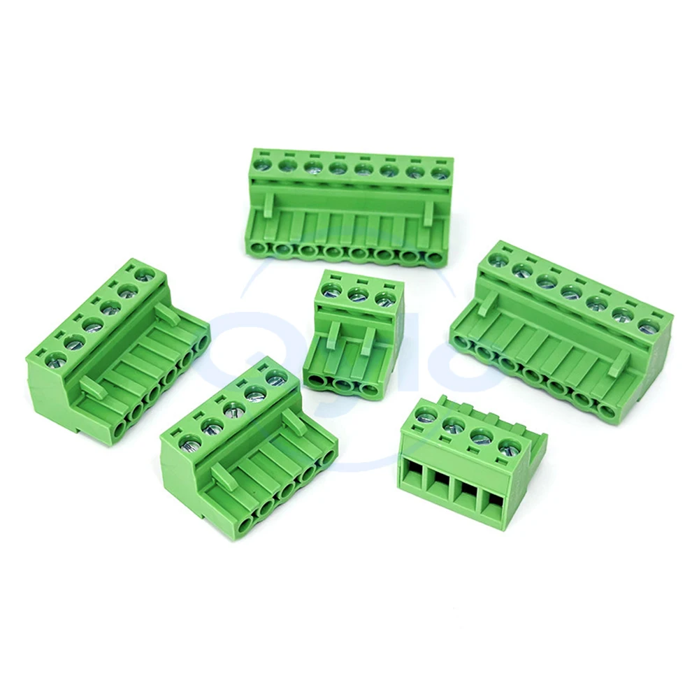 (1 pcs) KF 2EDGK - 5.08mm Copper Block Recycled Material 2-24p Plug-in Terminal Block Plug 2ELZK Body 15EDGK 5.08