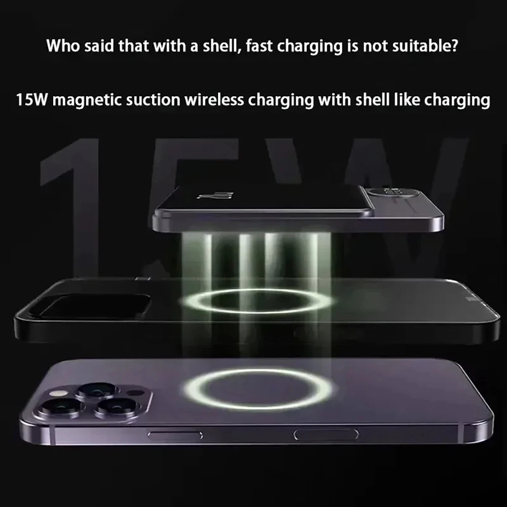 Ranwomen-Banco de energía inalámbrico magnético, batería portátil externa de carga rápida de 10000mAh para iPhone 15 14 ProMax Mini Magsafe