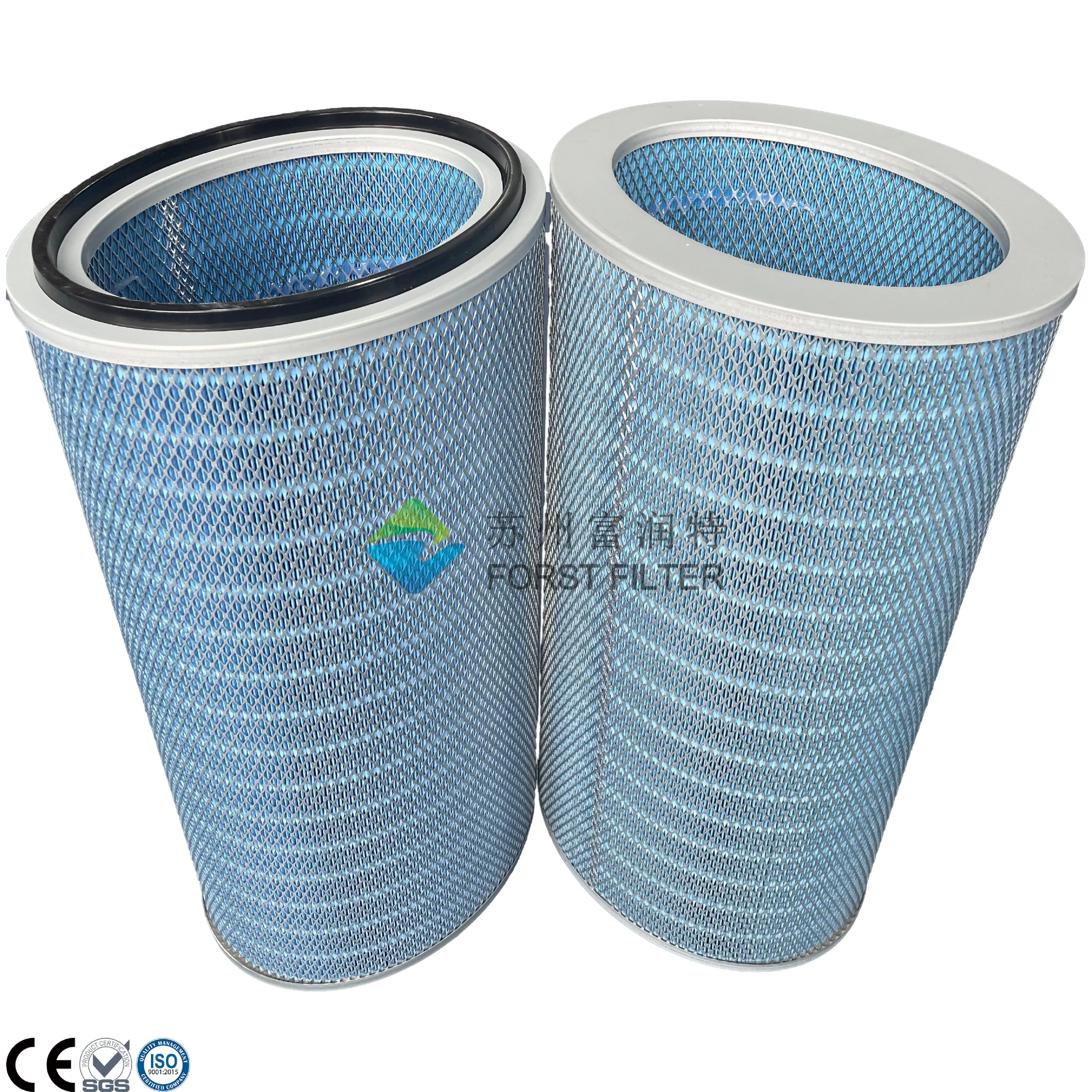 Replacement Industrial Dust Fume Mist Collector Cellulose Polyester Antistatic Oval Air Filter Cartridge