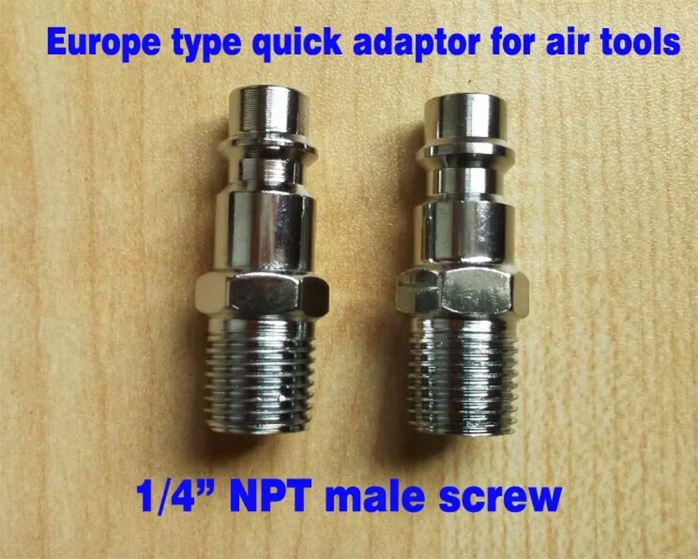 

2pcs/lot 1/4" NPT male thread Europe type Pneumatic Air Hose Quick Coupler EU type air tools quick adaptor