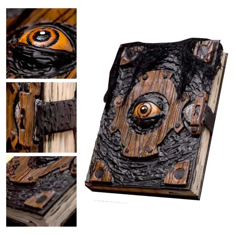 Halloween Book Of Spells Prop Book Spell Book Witch Decoration Horror Sculpture Prop Art Charm Eye Halloween Home Ornament