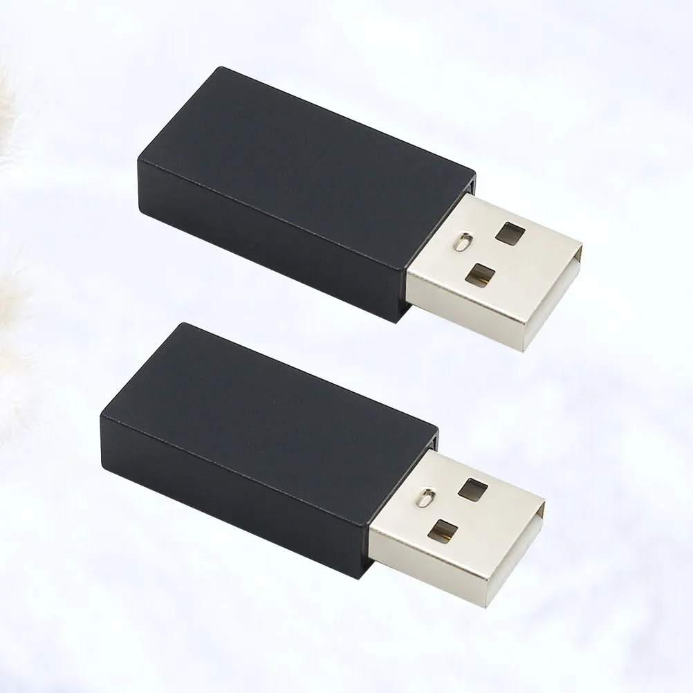USB 3.0 Male to Female Extension Cable – 2pcs, Black Aluminum Alloy, CNC-Finished, High-Speed Data Transfer