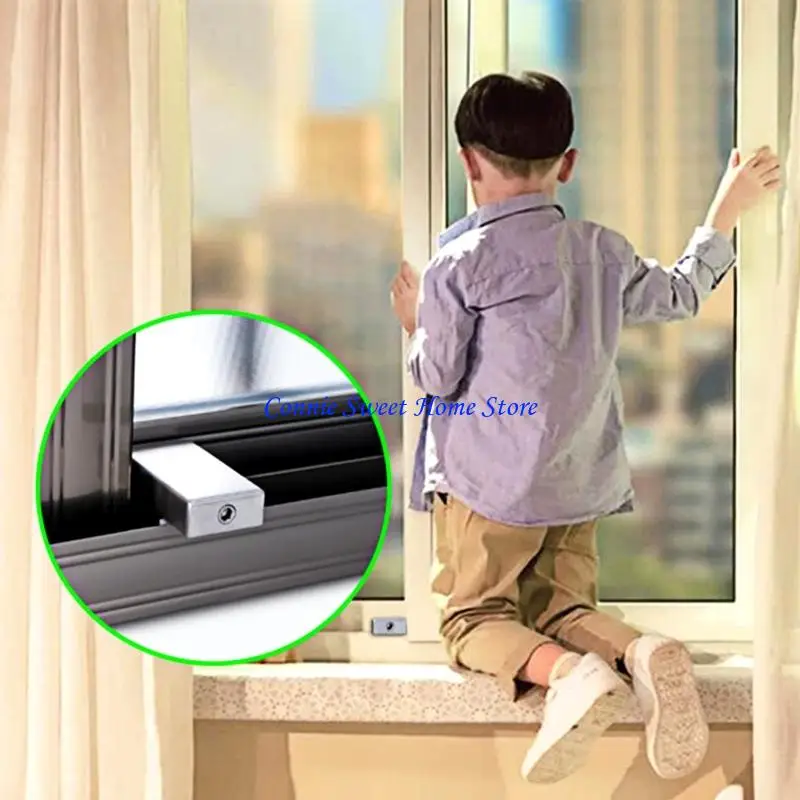 LXAF 2Pcs Window Limiters with Window Safety lock for Vertical Sliding Window