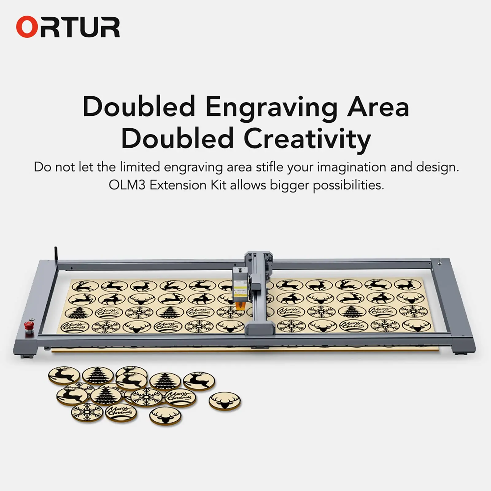 Ortur Laser Engraver Area Expansion Kit, Extension Kit for Laser Master 3 Series Laser Cutter, Engraving Area is Expanded to 400