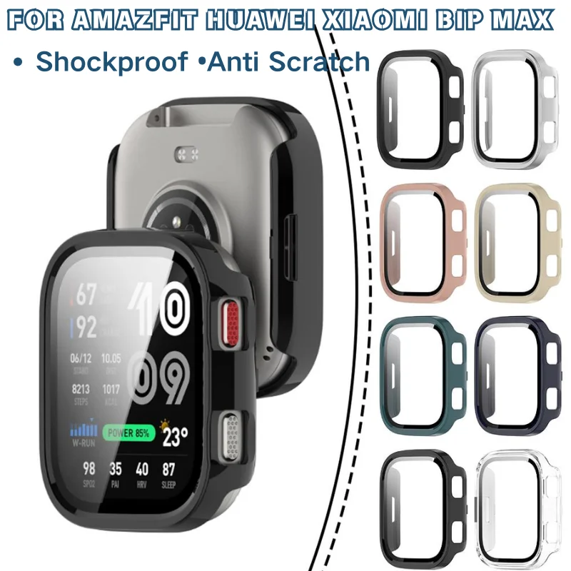 Full Coverage Watch Protective Case Built In Tempered Glass Shockproof Anti Scratch Shell For Amazfit Active Smartwatch