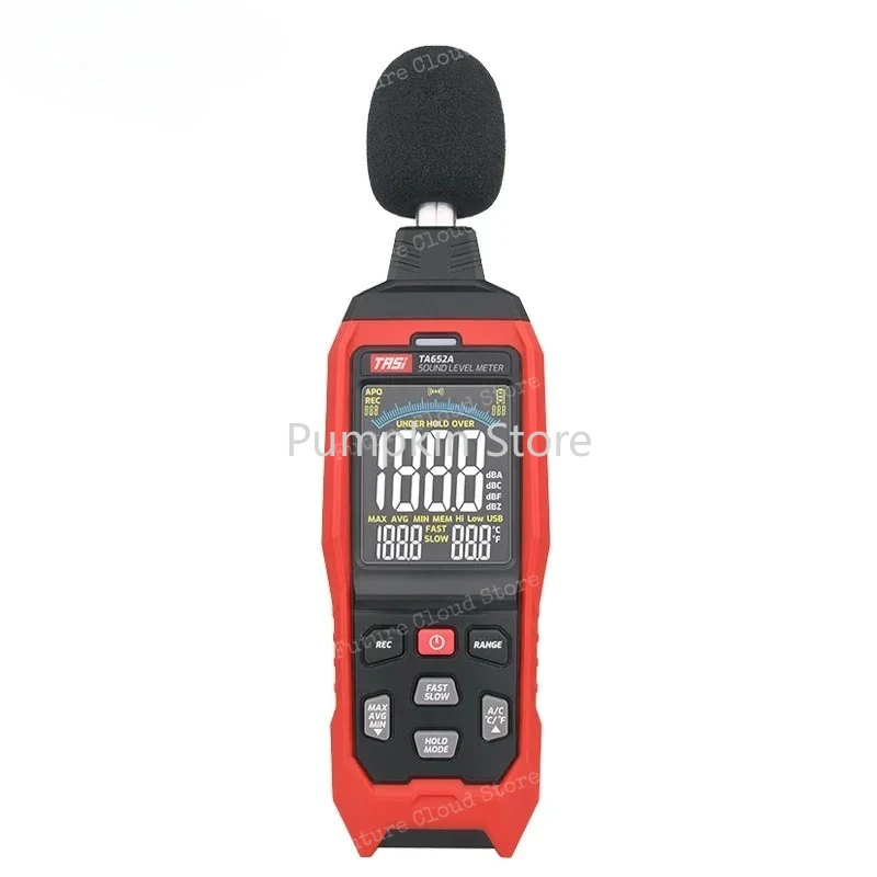 Digital sound level recorder, TA652B, 30-130dB noise meter db meter with USB data connection function