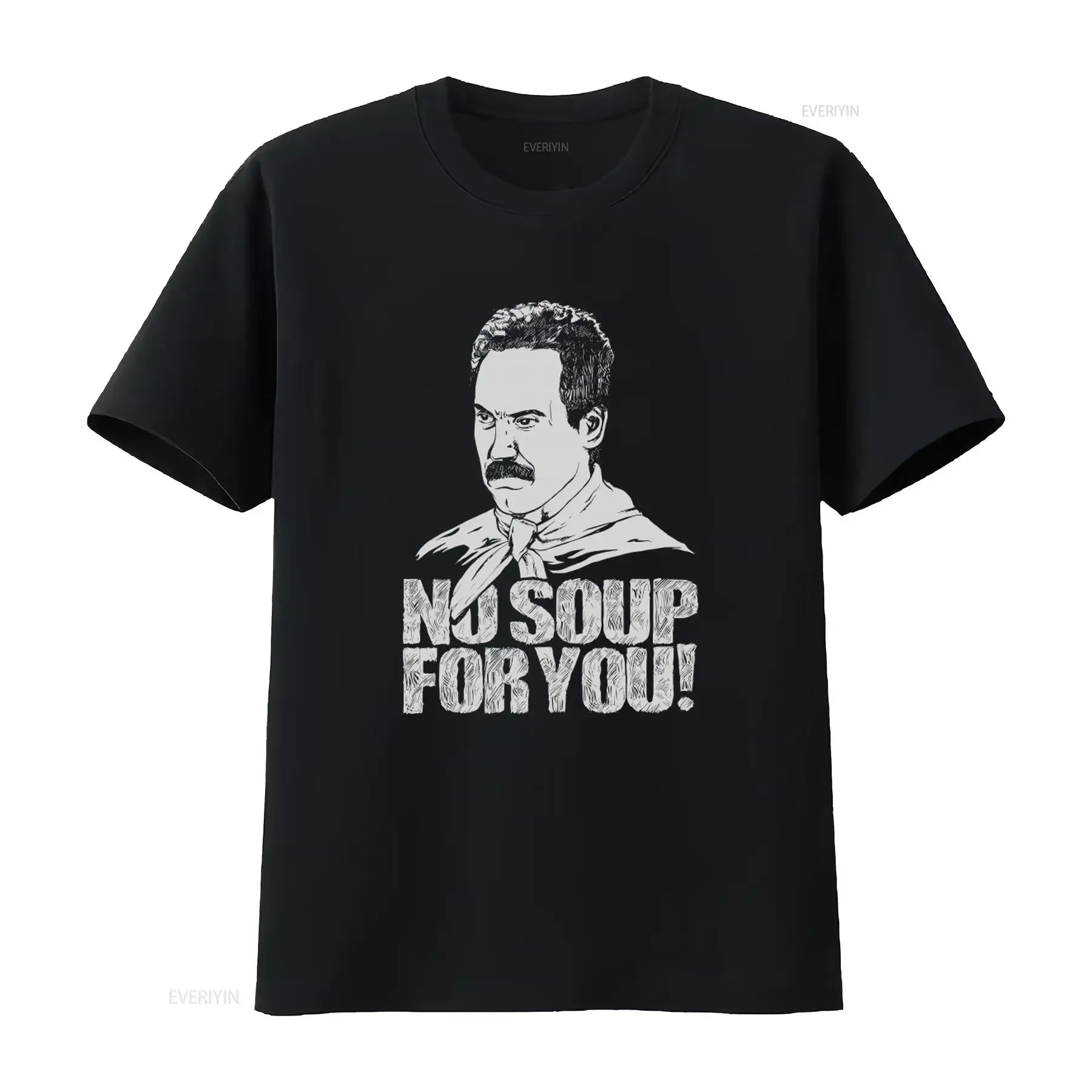 No Soup For You Seinfeld T Shirt Classic TV Show Quote Fans vintage Washed Casual Comfortable fashion Soft Unisex graphic