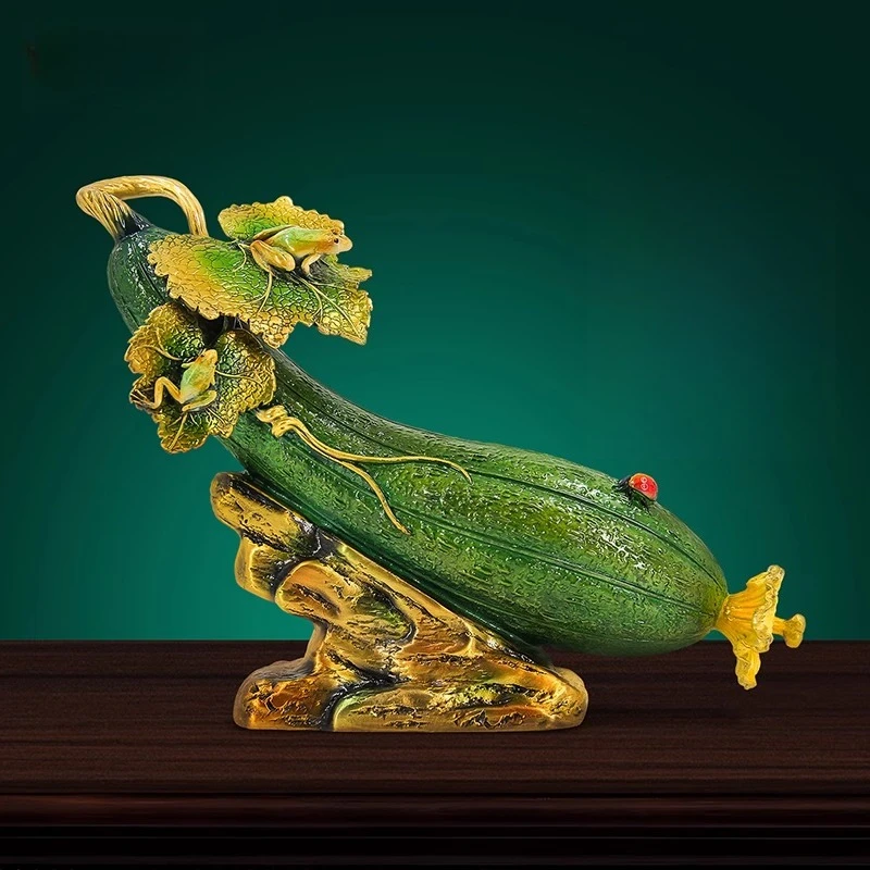 

Brass loofah ornament quack laicai creative craft jewelry home living room chest decoration housewarming opening gift