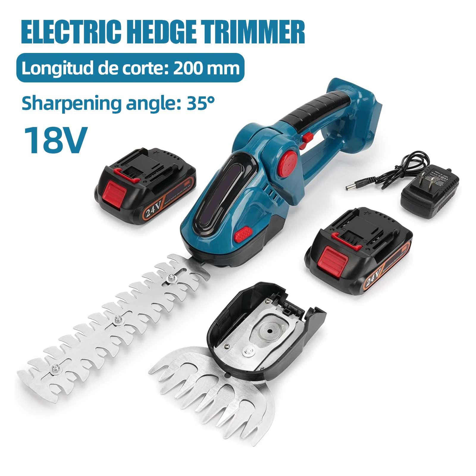 2-in-1 200MM Tagliasiepi Elettrico Tenuto In Mano Per Uso Domestico Tosaerba Forbici Da Giardino Strumento di Potere Per Makita 18V Batteria Spille