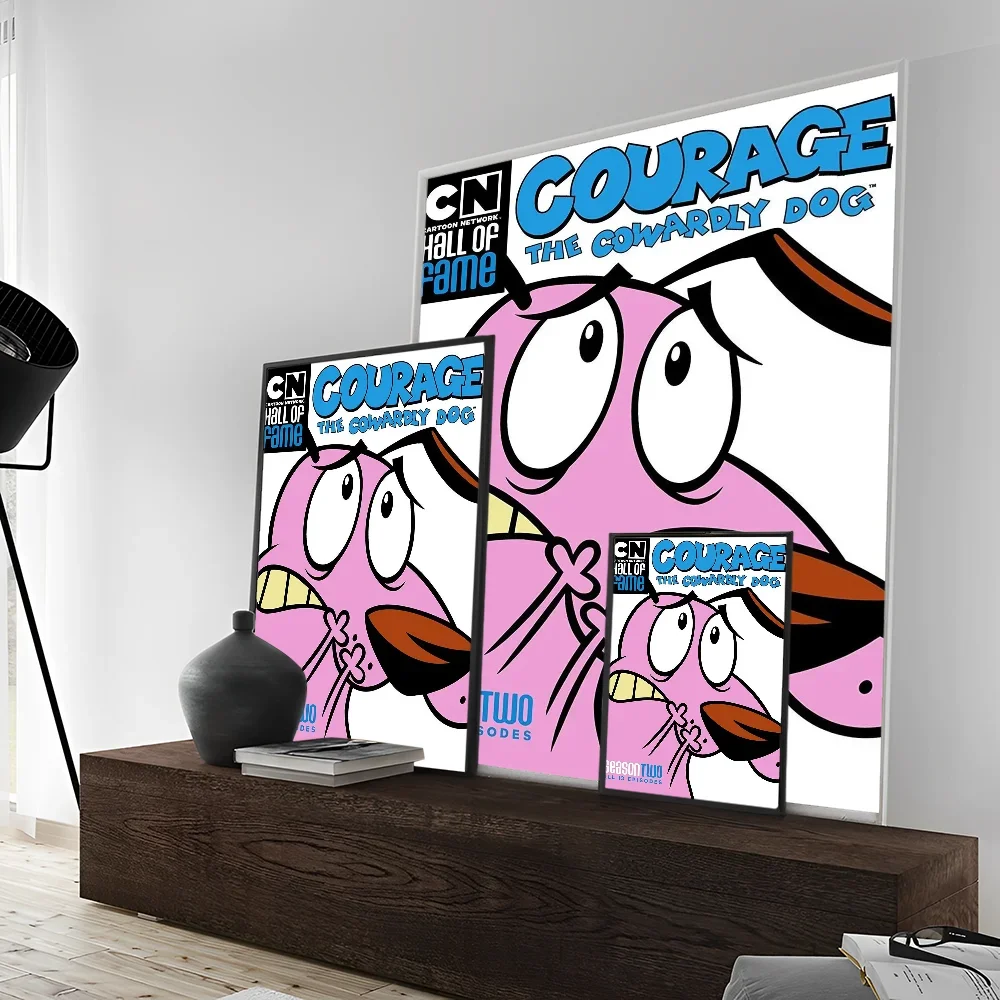 Cartoon T-COURAGE C-Cowardly Dogs Good Quality Prints and Poster Waterproof Paper Sticker Coffee House Bar Posters Wall Stickers