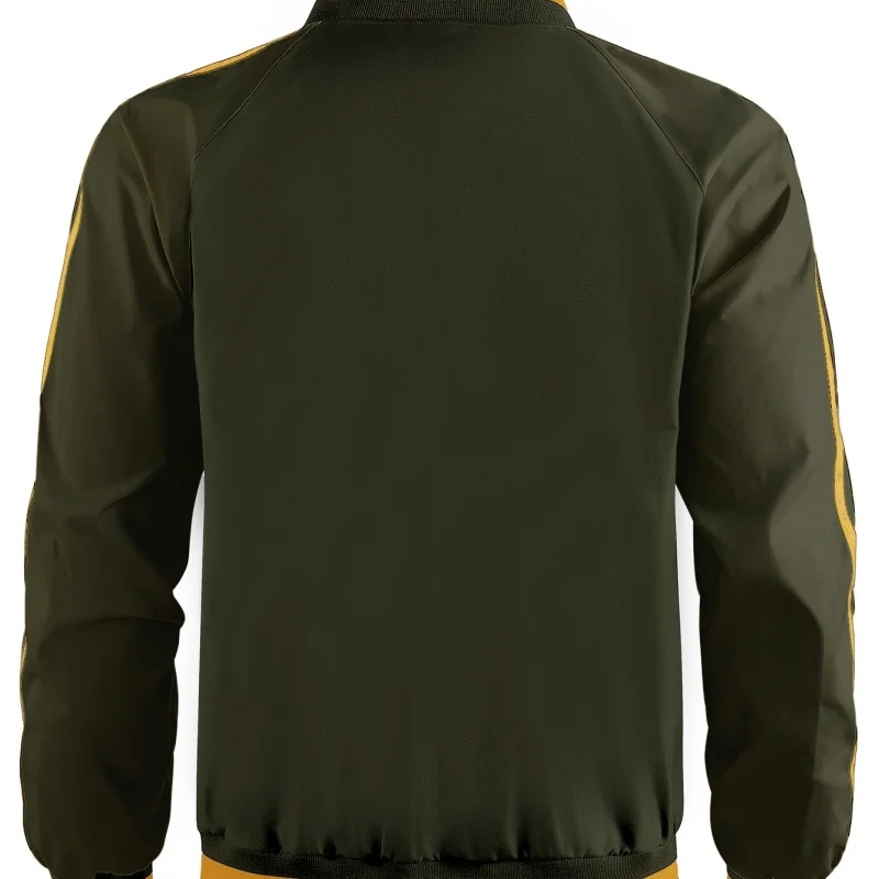 

New Simple Design Men's Jaet Casual European Size Color Blo Weave Belt Sle Faionable Outerwear Polyester Fiber 00%