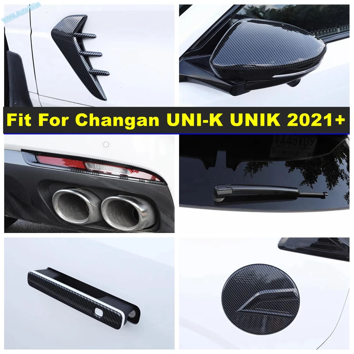 

Auto Front Fog Lights / Rear Window Wiper / Oil Gas Tank Cap Cover Trim For Changan UNI-K UNIK 2021 - 2024 Exterior Accessories