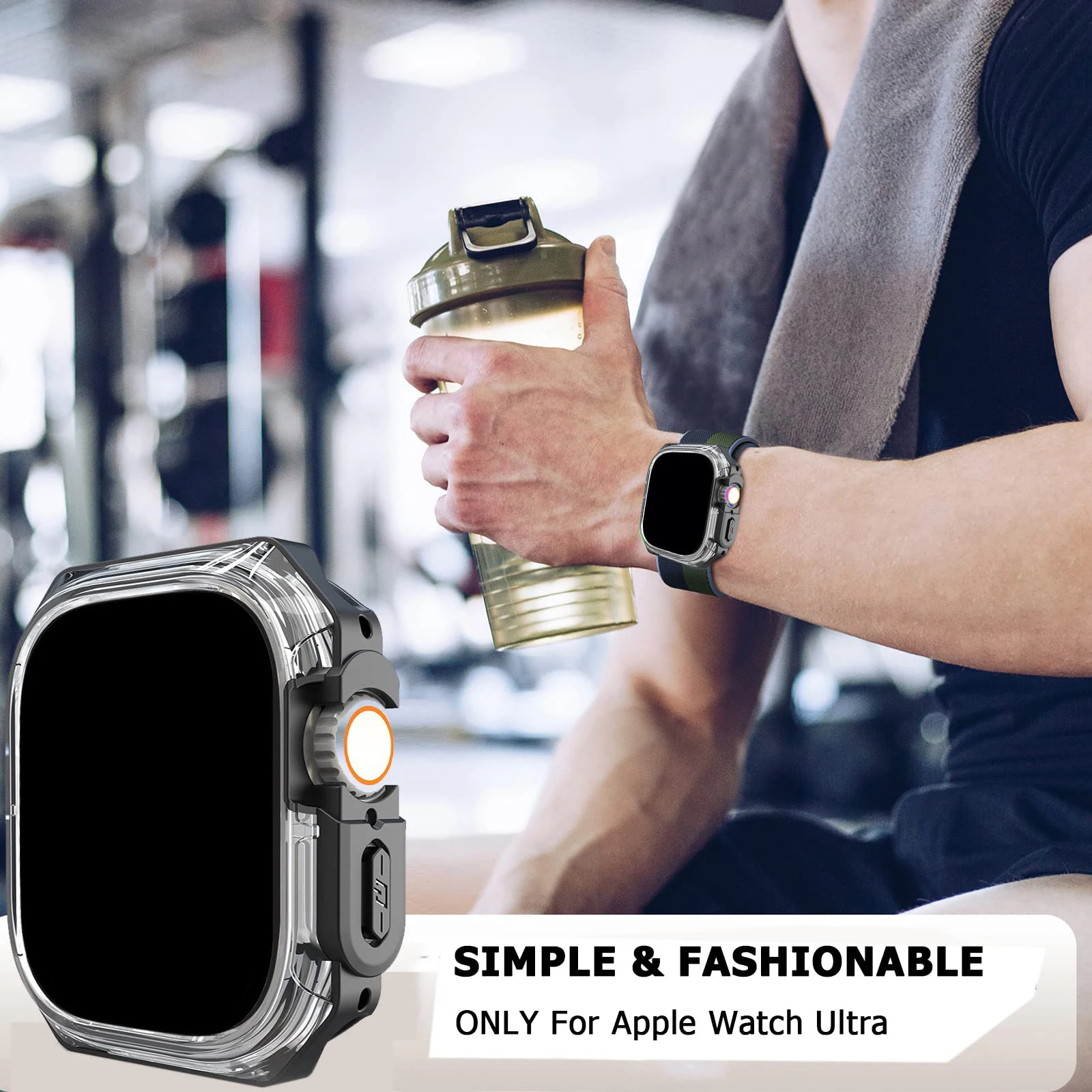 Protective Case For Apple Watch Ultra 49mm NO Screen Film Hard PC Bumper Shell Frame Cover For IWatch Series Ultra Accessories