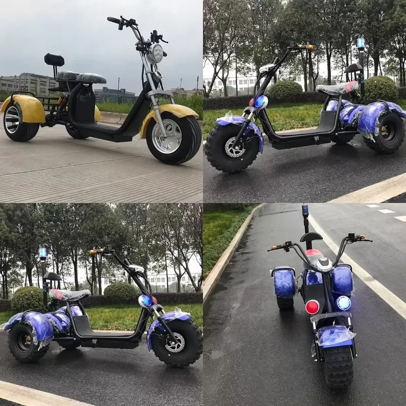 STROVAN Professional China Manufacturer 2000W 3 Wheel Electric Tricycle Citycoco Aluminum Alloy Waterproof 45km/h for Adult
