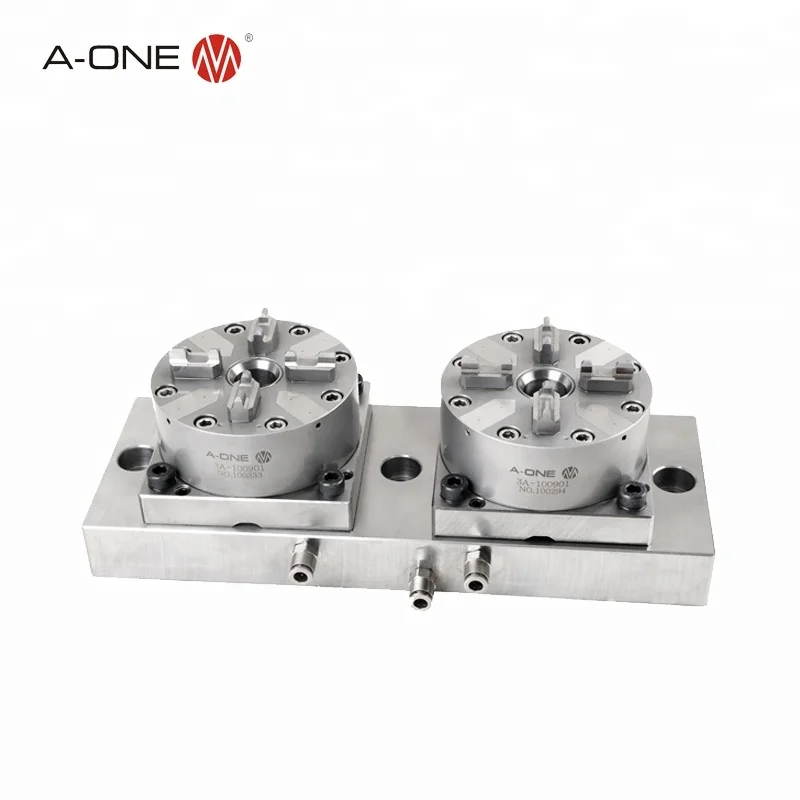 A-ONEITS system double center pneumatic chuck for CNC milling 3A-100923