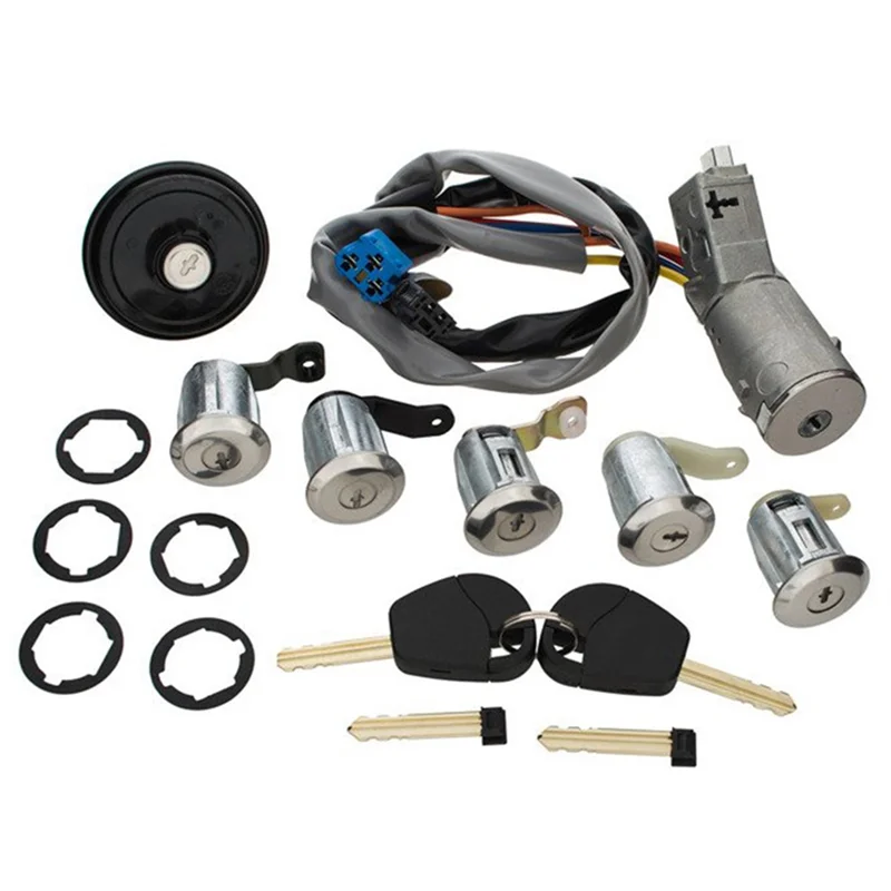 

A04E-Ignition Door Lock Key Fuel Tank Cap Door Lock Barrels Set For Partner Citroen Berlingo 4162.CF 4162CF