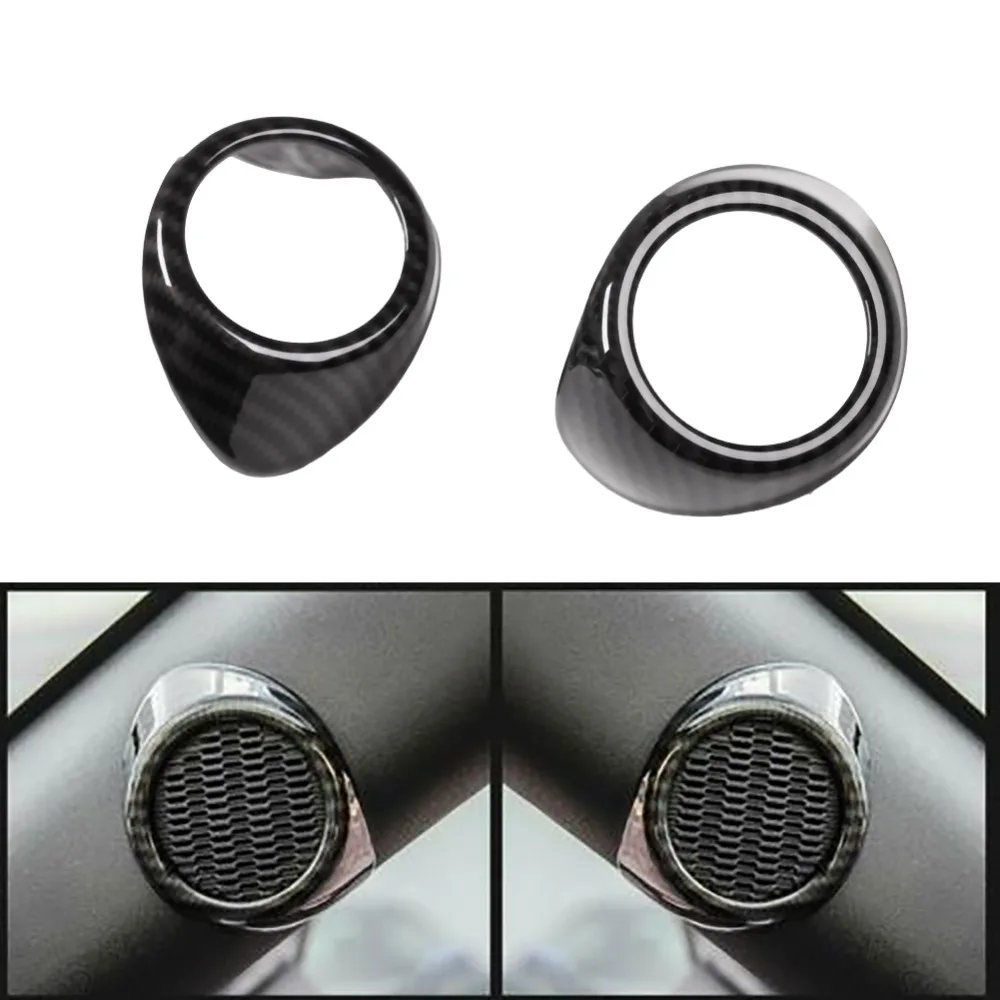 

Fit for Ford Mustang 2015 2016 2017 2018 Carbon Fiber Car Door Stereo Speaker Cover Trim A Pillar Column Tweeter