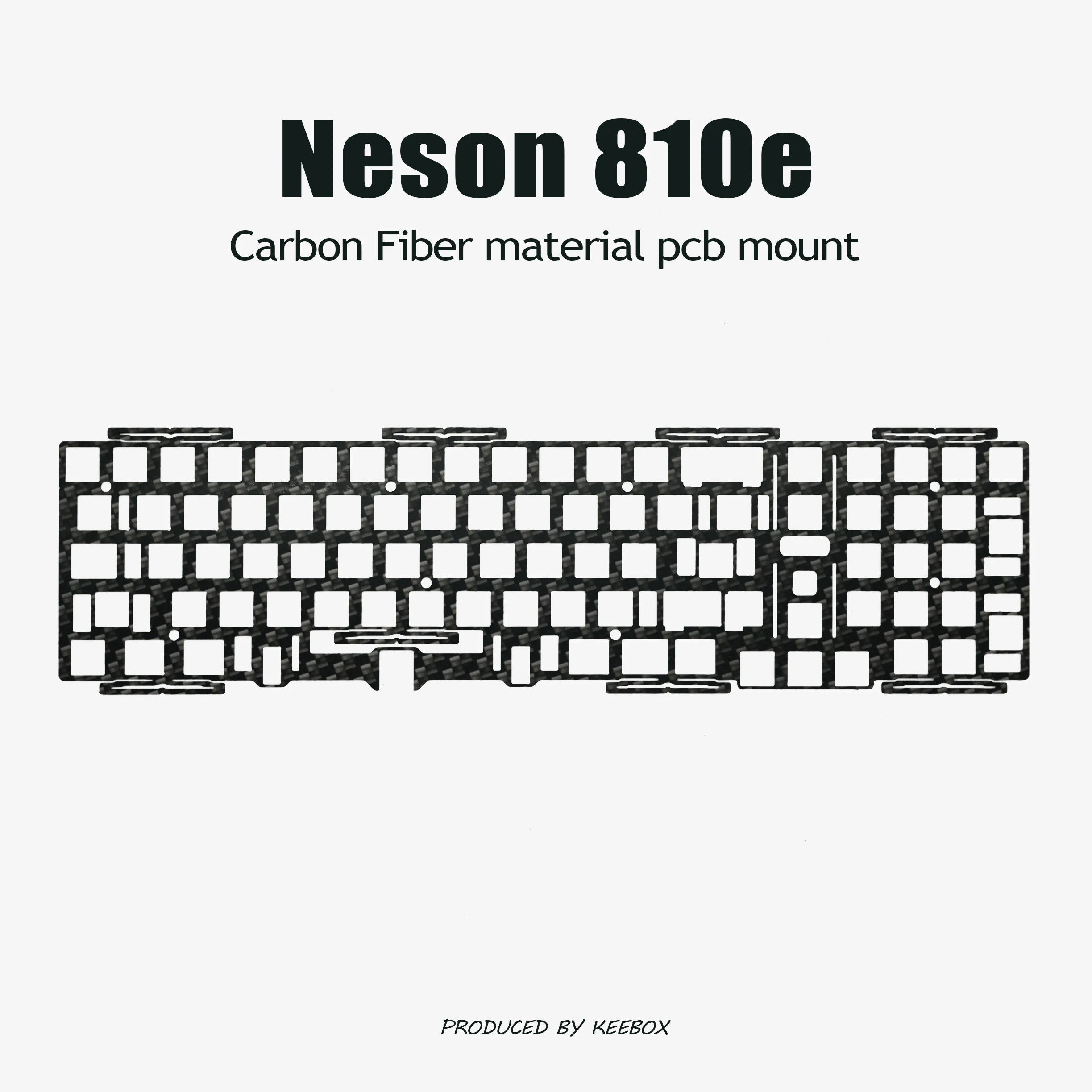 Keebox Neson 810e Keyboard PC PP Carbon ALU Carbon Positioning Plate Keyboard Kit PCB Mounted Mechanical Keyboard Custom