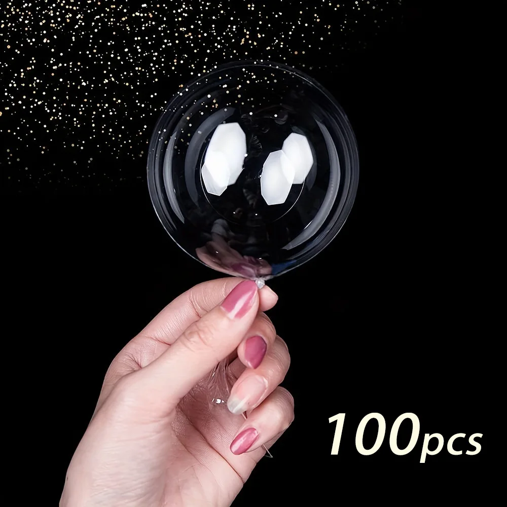 100 Stück Mini-Transparente Wellenballons Geeignet für Geburtstagsfeiern, Valentinstag, Hochzeiten, Meerjungfrauen-Partydekorationen – Detail 3