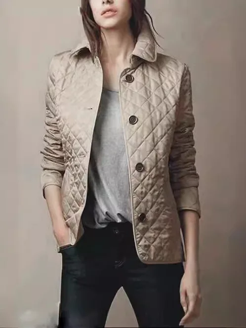 

Женское приталенное пальто из хлопка и полиэстера с отложным воротником, на одной пуговице, с длинными рукавами, утепленное