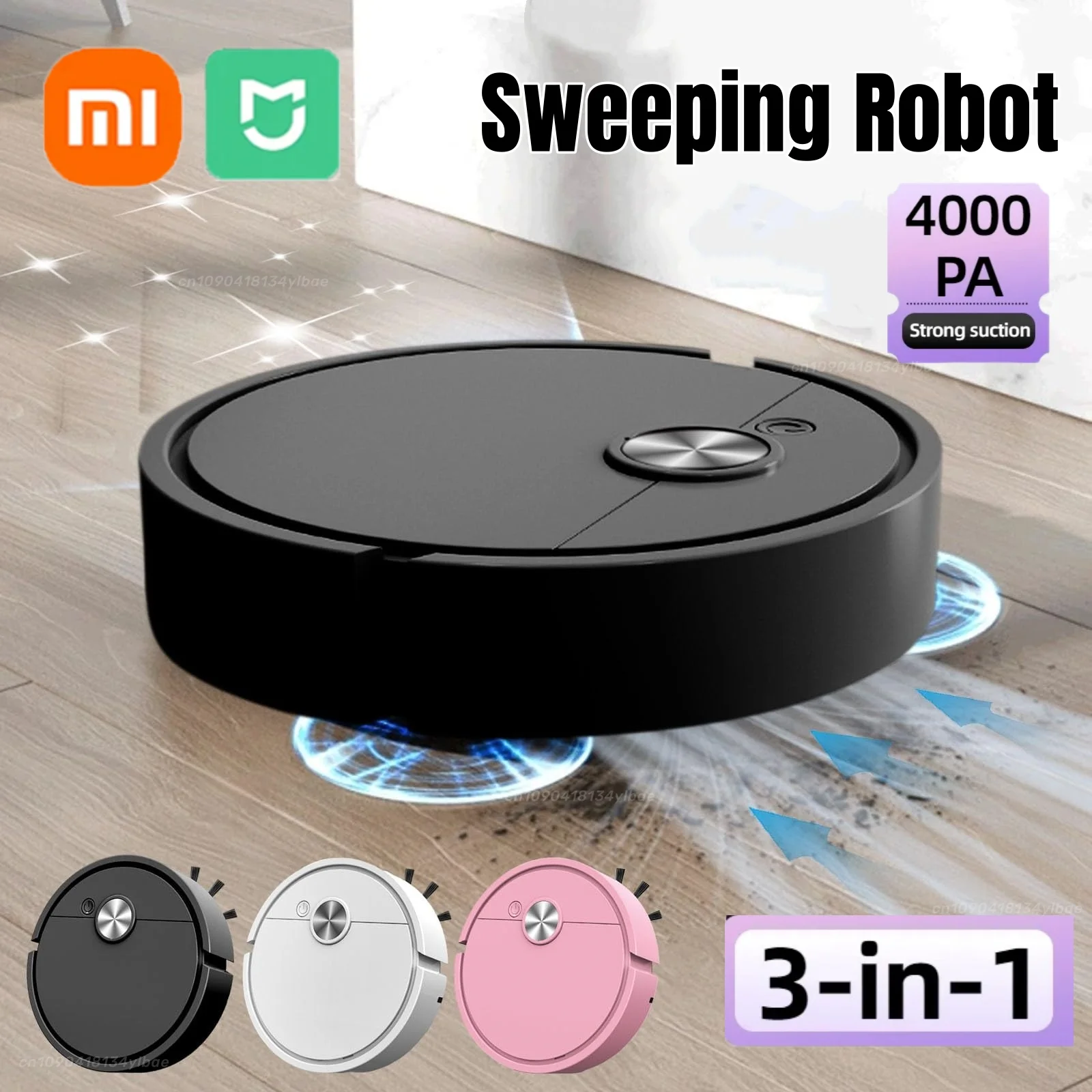 MIJIA 3 в 1 умный подметальный робот домашняя перезаряжаемая подметальная машина подметальный пылесос беспроводной 4000pa подметальный робот