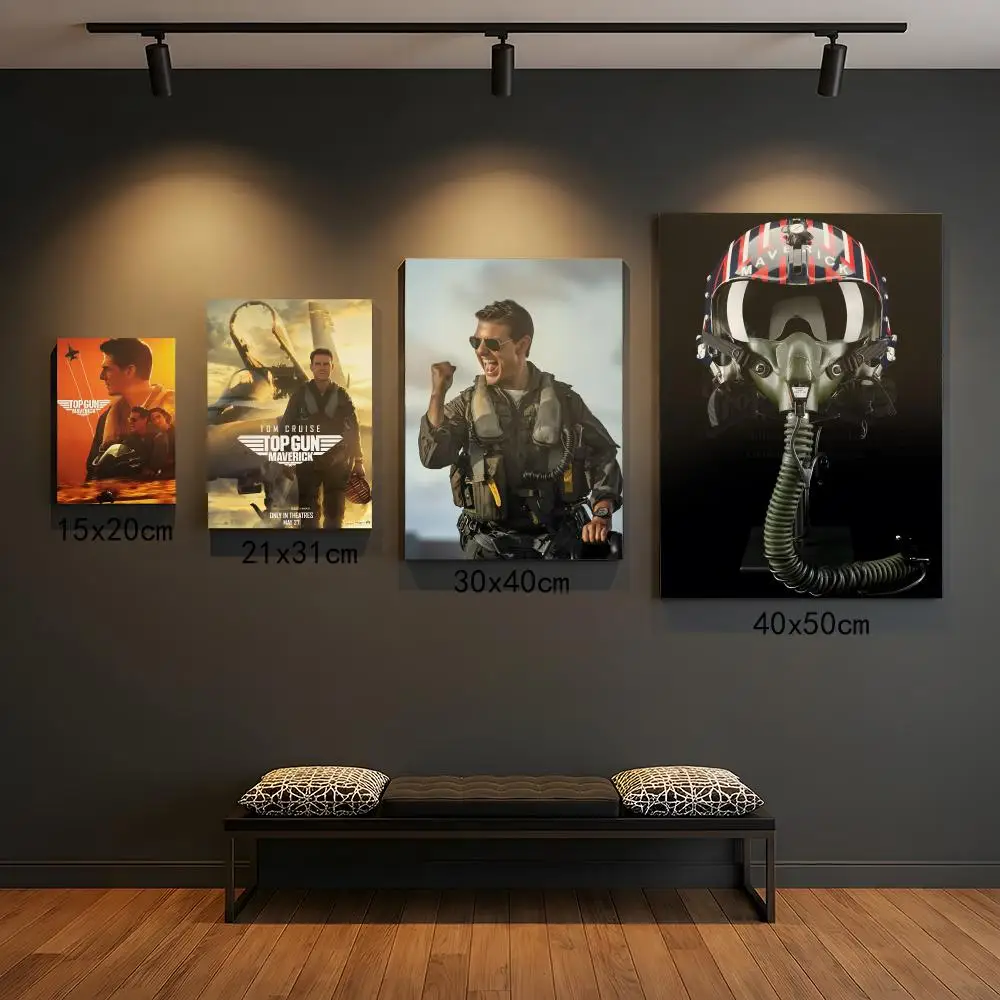 Top Gun Movie Maverick Helmet Classic Poster Premium HD Self-Adhesive Wall Decor – Peel & Stick, Residue-Free
