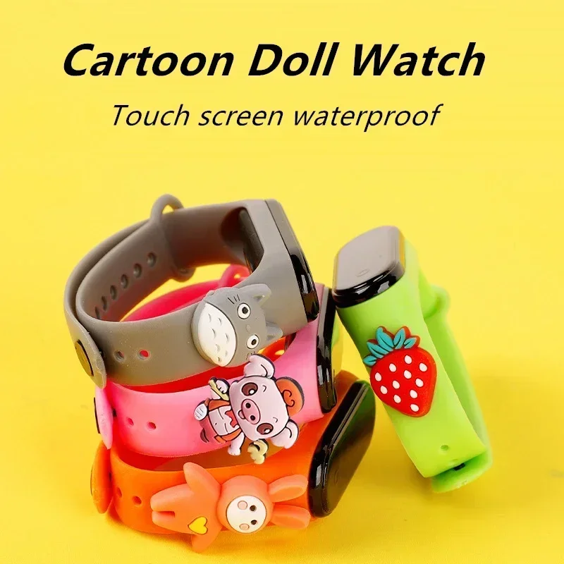 Waterproof Children LED Watch Cartoon Sport Bracelet Girls Boys Watches Silicone Smart Touch Screen Kids Electronic Watches