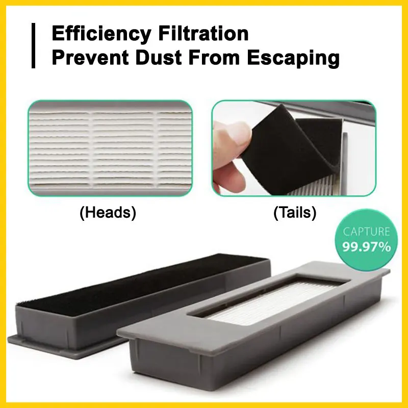 แปรงด้านข้างตัวกรอง HEPA แปรงหลักไม้ถูพื้นสำหรับ Ecovacs deebot T9 aivi T8 aivi N8 Pro 920อะไหล่เปลี่ยนเครื่องดูดฝุ่น950