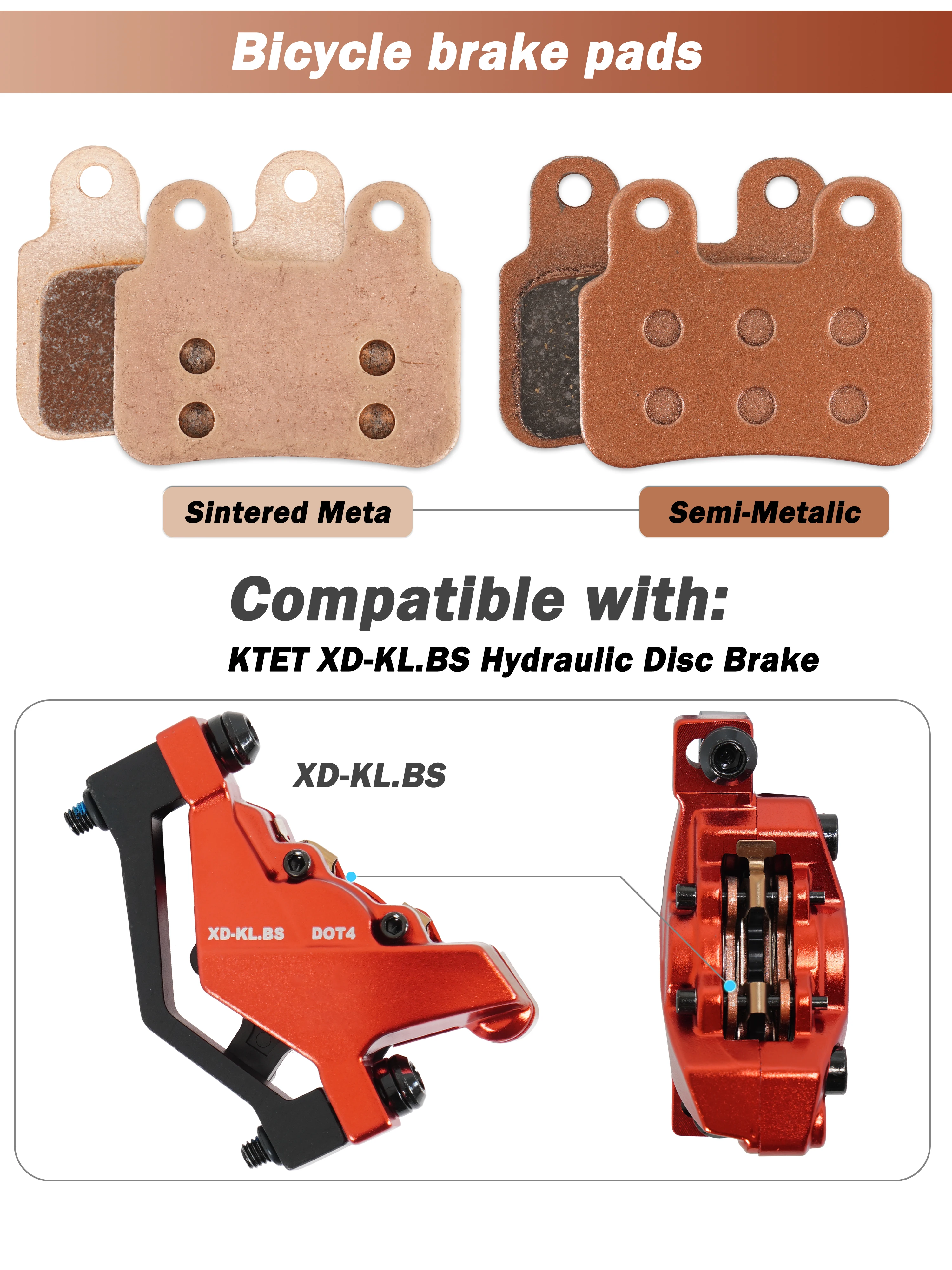 AliExpress NONE Oil Disc Brake Pads for Q20 E6 E6 X20 X21 X21 MAX Hydraulic Ebike Disc Brake Pads Brake Calipers Pads XD.KLBS-DOTS Brake Pads