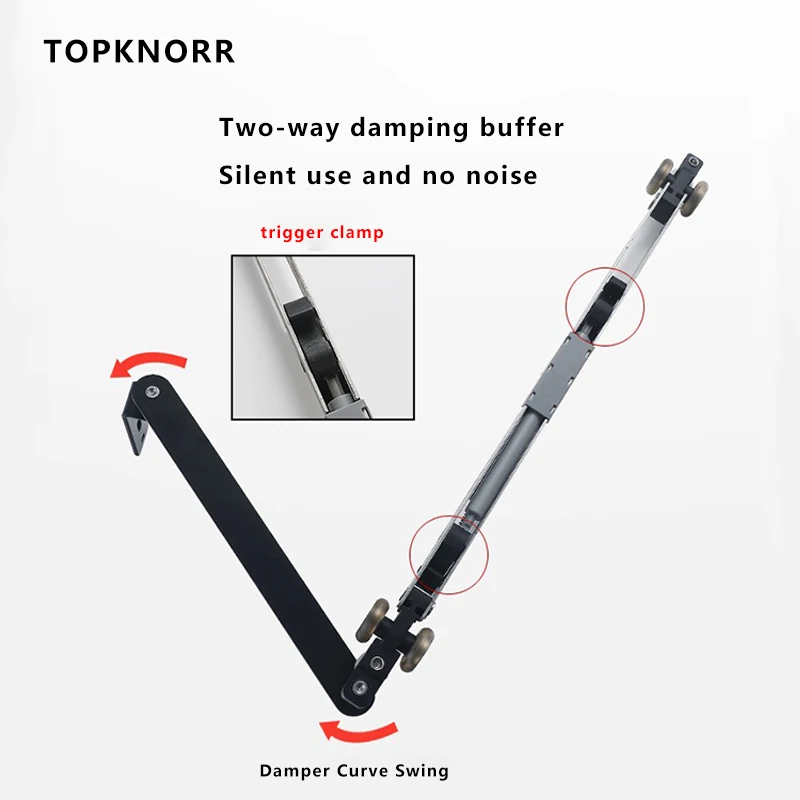 Imagem -06 - Invisible Push Door Sliding Track Polia Interna do Amortecedor Apto para Vestiário e Quarto Acessórios de Hardware Push Bus