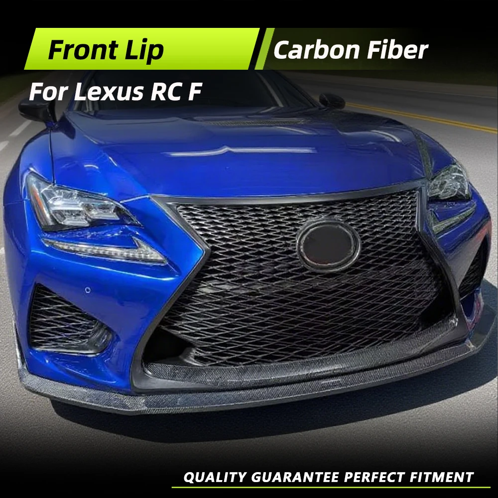 

Car Front Bumper Lip Spoiler for Lexus RCF RC F 2015-2019 Carbon Fiber Front Bumper Lower Chin Lip Spoiler Racing Body Kits