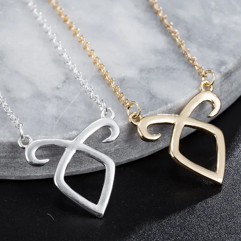 2024 Angelic Power Runes Shadowhunters Necklace Unsex Mortal Instruments City of Bones Minimalist Chain Collar Film Accessories