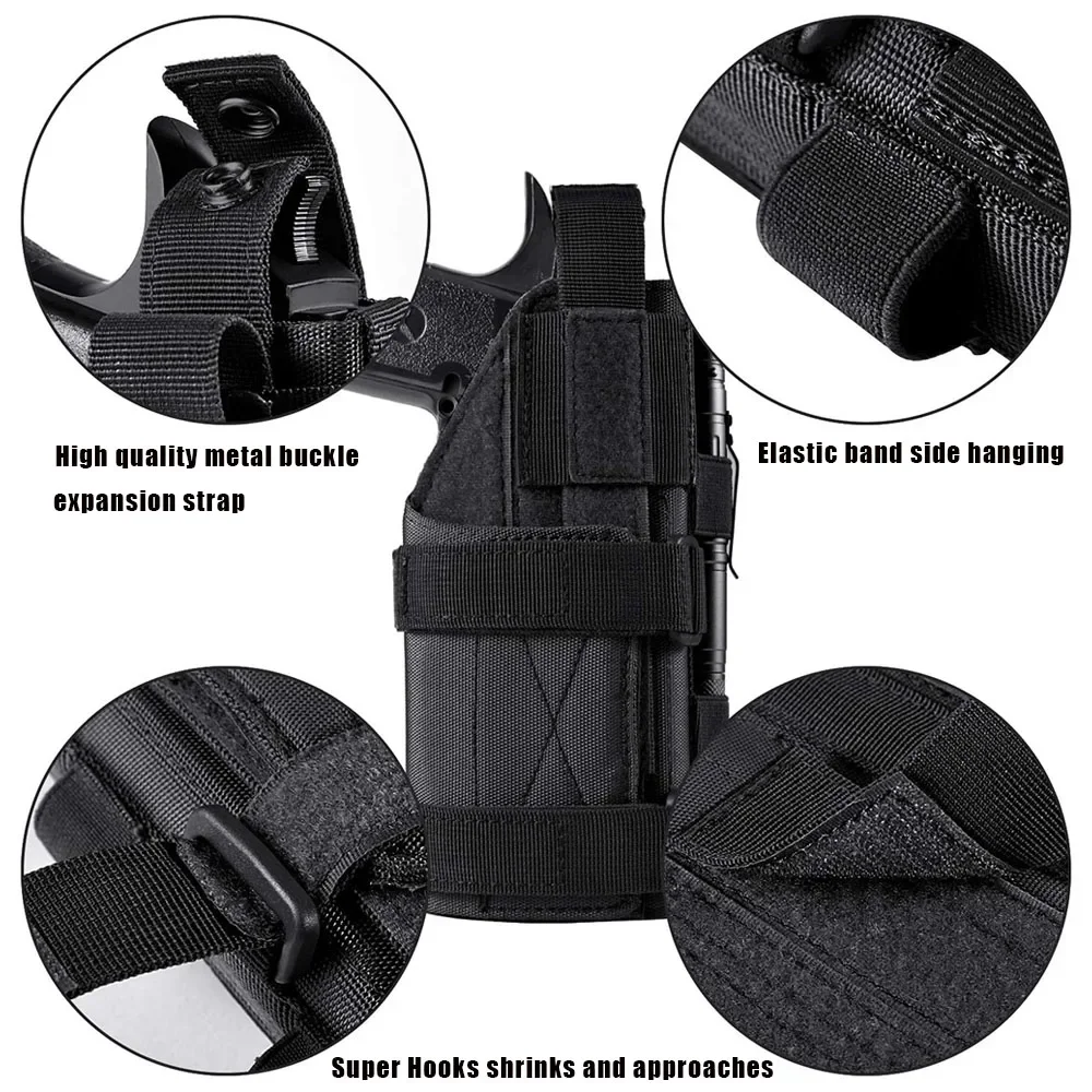 Tactical Gun Holster Universal Pistol Holster Tactical Drop Leg Holster Universal Panel Adjustable Platform Molle Module Bag