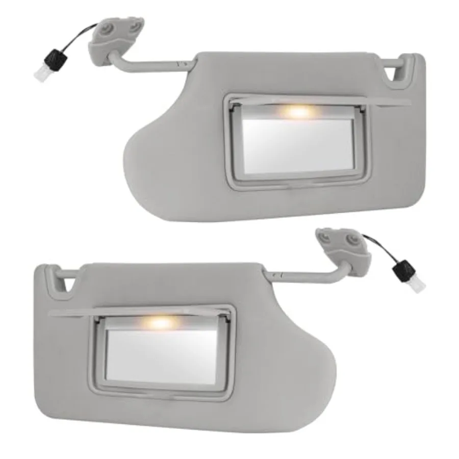 

Left and Right Sun Visor for Nissan Altima 2013 2014 2015 2016 2017 2018 Replace for 96401-3TA2A for 96400-3TA2A Gray with Ligh