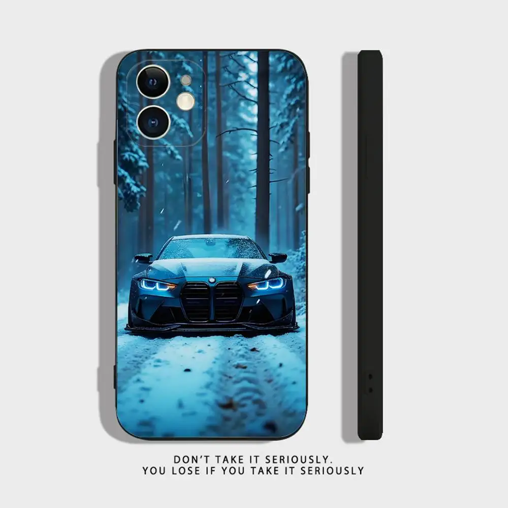 Zwart Wit voor B-BMW-es M3 Telefoonhoesje Voor iPhone 17,16,15,14,13,12,11,XR,Pro,XS,Max,XR,Plus,Mini Zachte Siliconen Zwart Schokbestendig