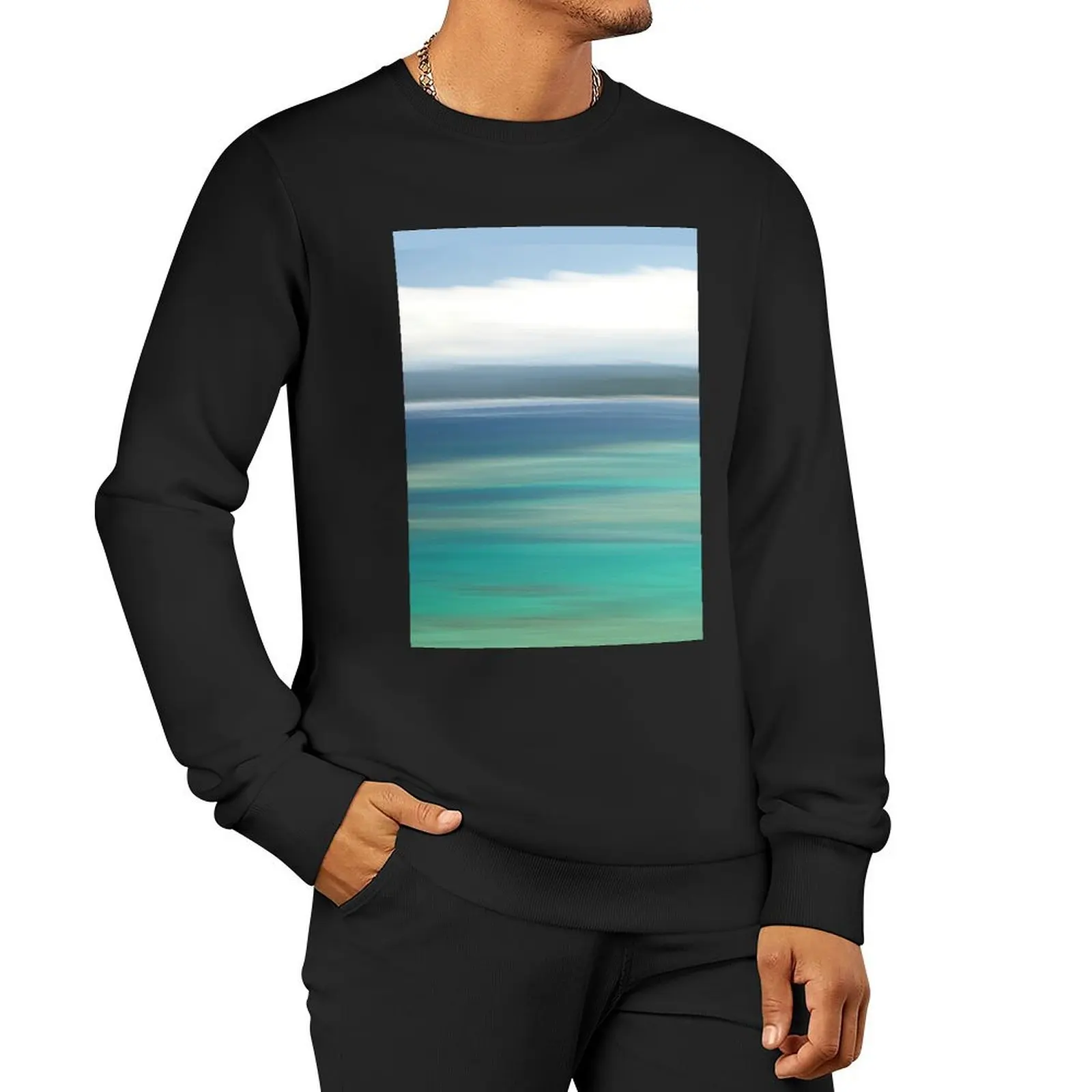 Okinawa, Japan Kouri Island Abstract Photography Ocean Art Pullover Hoodie hooded shirt men wear winter man sweatshirt