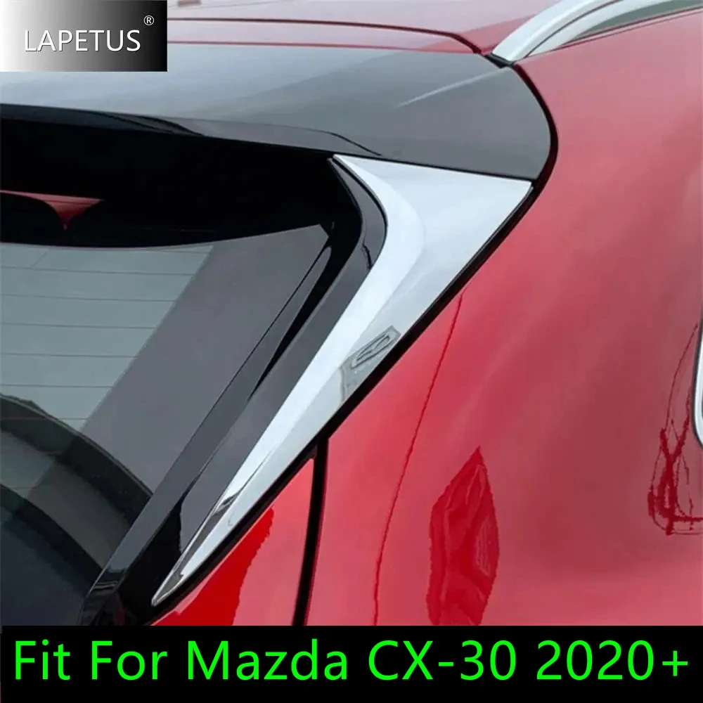 

Auto Side Door Rear View Window Spoiler Cover Trim Triangle Insert Garnish Bezel For Mazda CX-30 2020 - 2024 Chrome Accessories