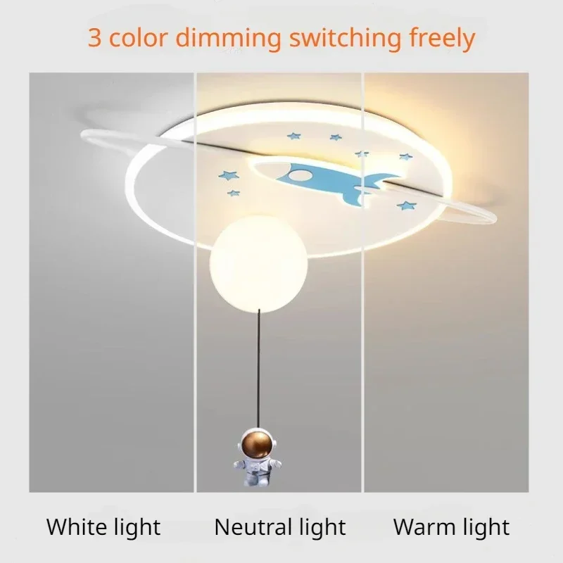 SANDYHA Modern Rocket Star Ceiling Light Kids Room Bedroom Decor Home Lamp Fun Design 2023 New