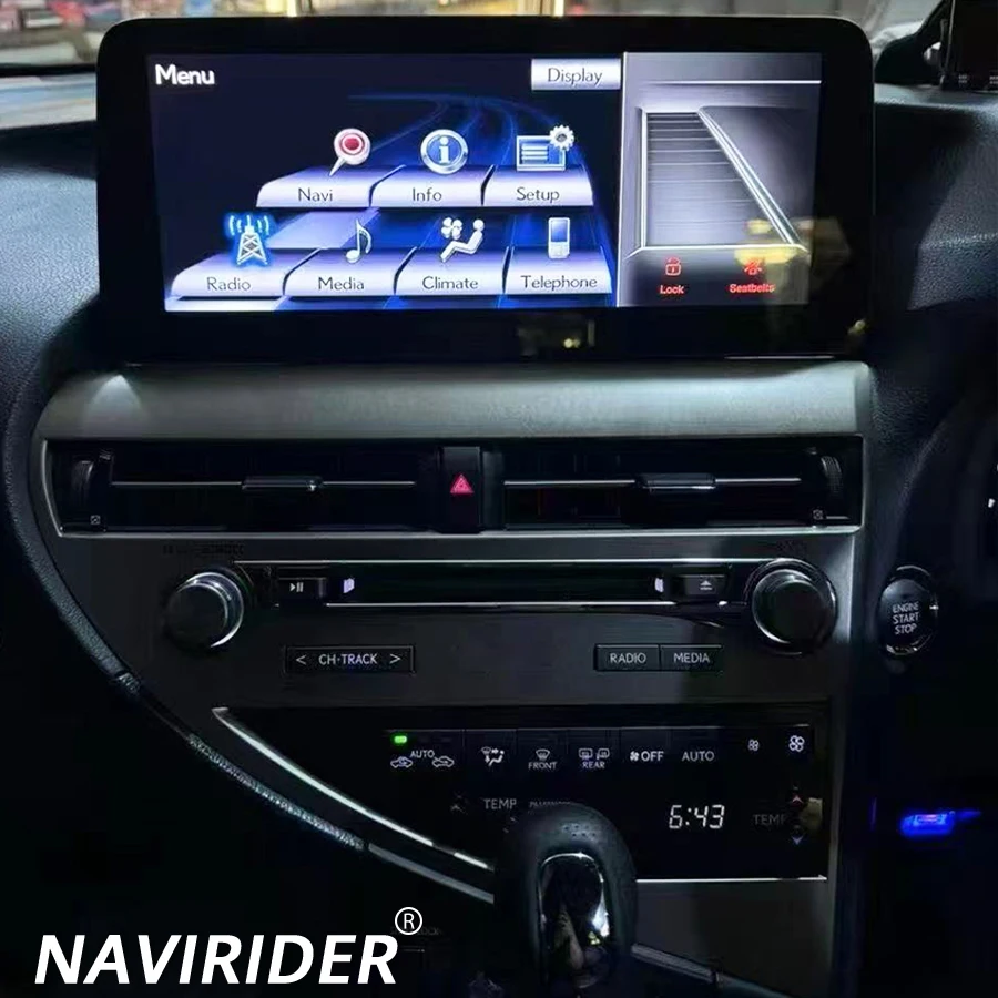 Navigation Stereo Built-in360 GPS For LEXUS RX350 RX270 RX300 2009-2014 CarPlay 12.3inch Android 14 Screen BT RHD DSP Car Radio